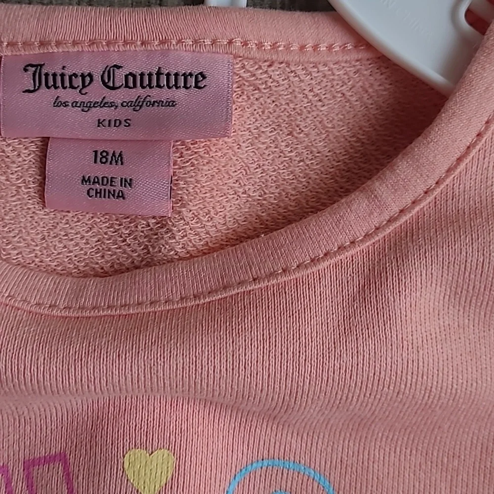 Juicy Couture Little Girls 18 months Short Sleeve Logo Detailed Set Top Shorts